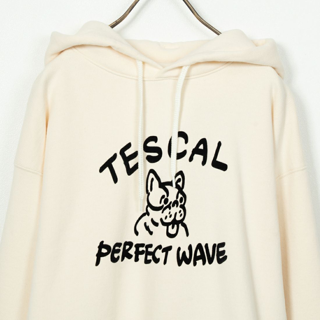 The Endless Summer [エンドレスサマー] 別注 BUHI フロッキーロゴプリント スウェットパーカー [FH-24774506-JF] 05 IVORY