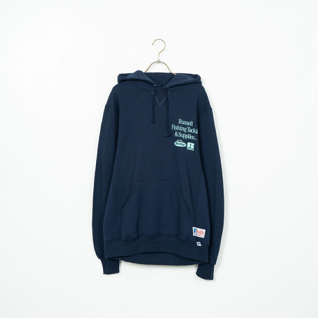 Berkley × RUSSELL ATHLETIC [バークレー × ラッセルアスレチック] 別注 バックプリント スウェットパーカー [RBK-24175IN-JF2] NAVY