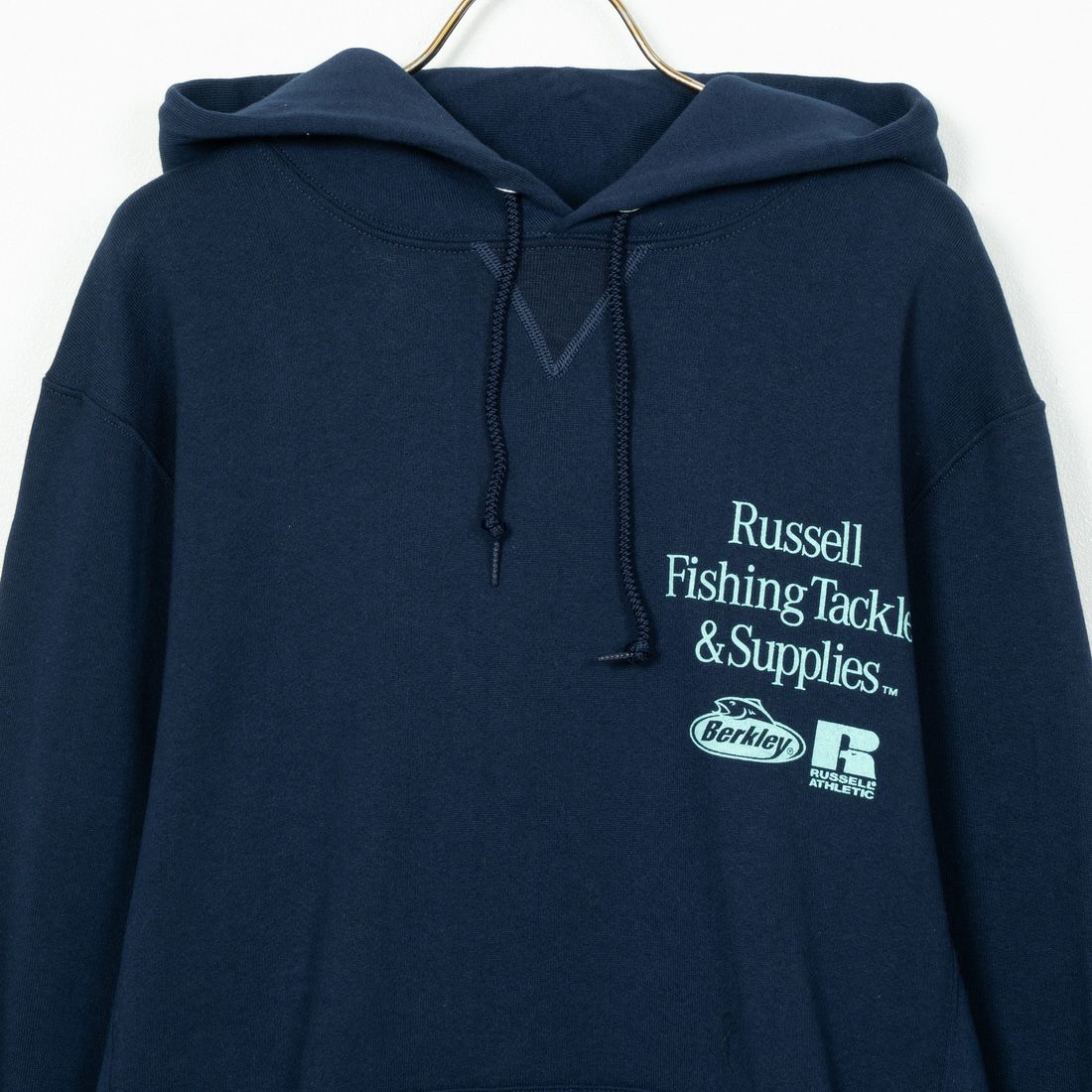 Berkley × RUSSELL ATHLETIC [バークレー × ラッセルアスレチック] 別注 バックプリント スウェットパーカー [RBK-24175IN-JF2] NAVY