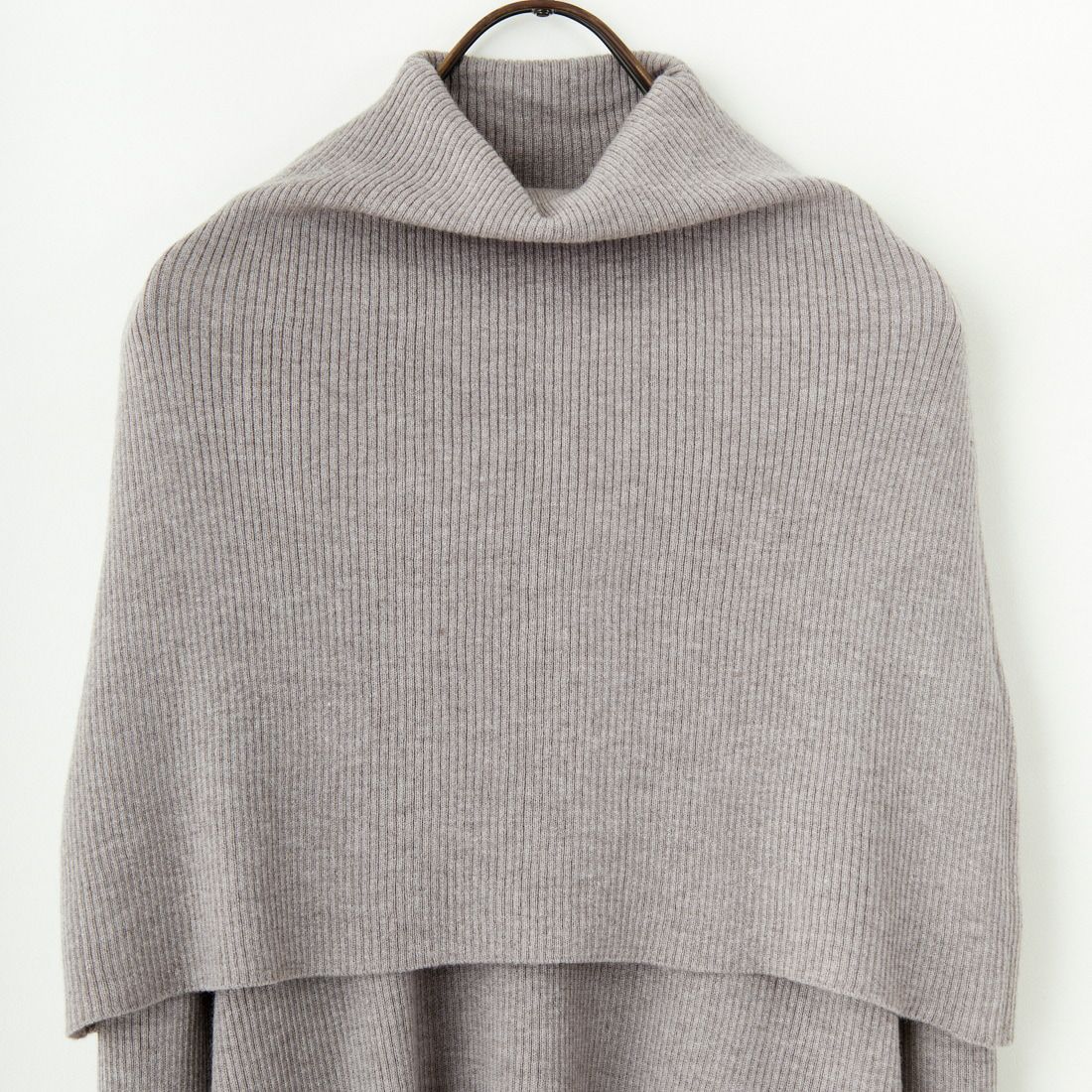 mizuiro ind [ミズイロインド] ケープカラーリブプルオーバー [4-220072] 19 L.BEIGE