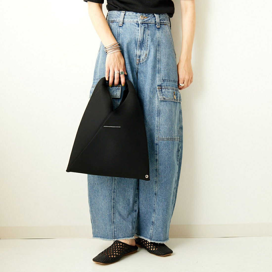 MM6 Maison Margiela [エムエムシックス メゾン マルジェラ] ジャパニーズ ハンドバッグ [S54WD0043-P6414] T8013 BLAC