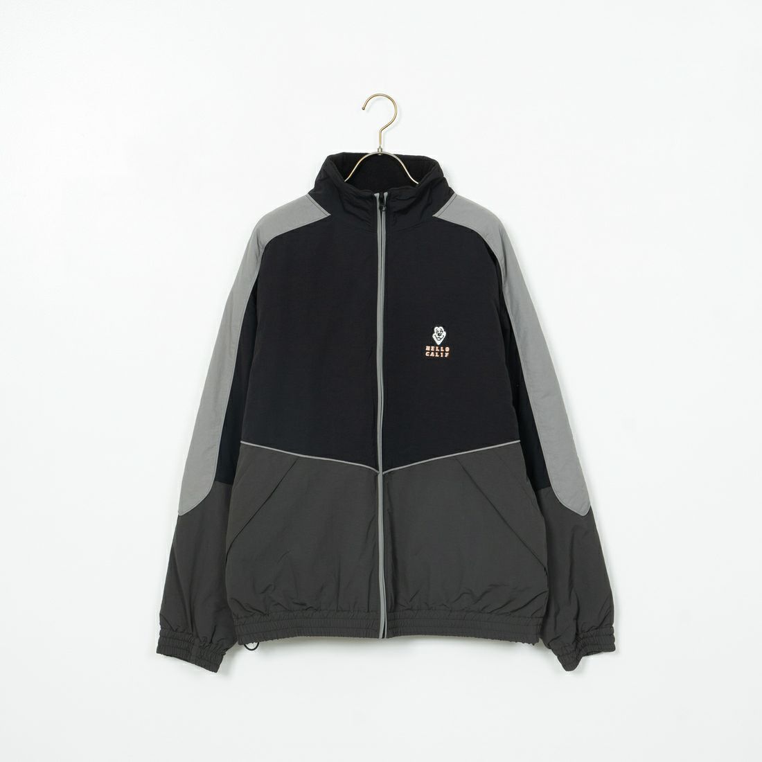 HELLO CALIF [ハローカリフ] ナイロンワッシャートラックジャケット [24412JF] BLACK
