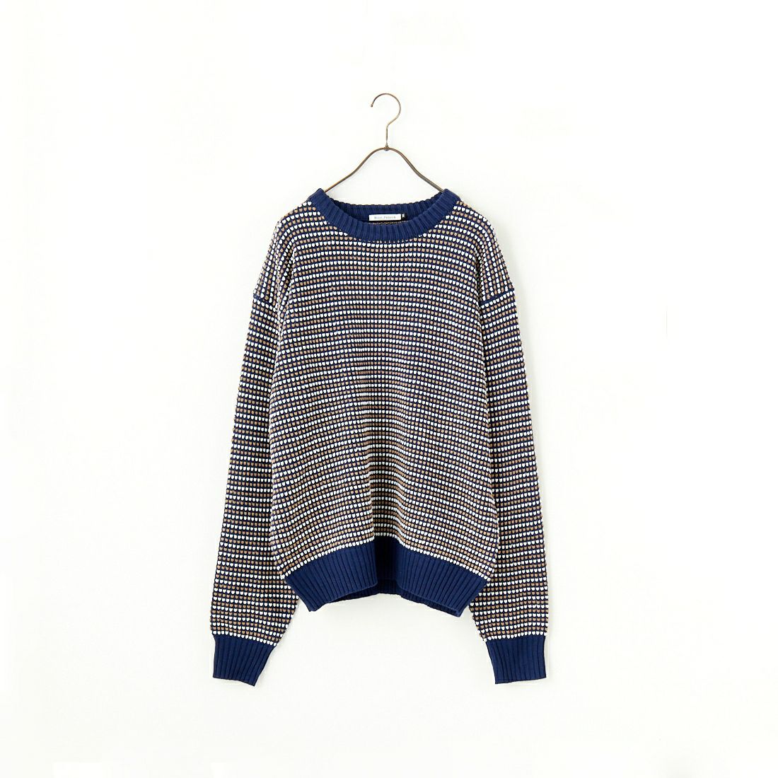 Noir Fabrik [ヌワールファブリック] ポップコーン編み クルーネックニット [NF-244-093] NVY