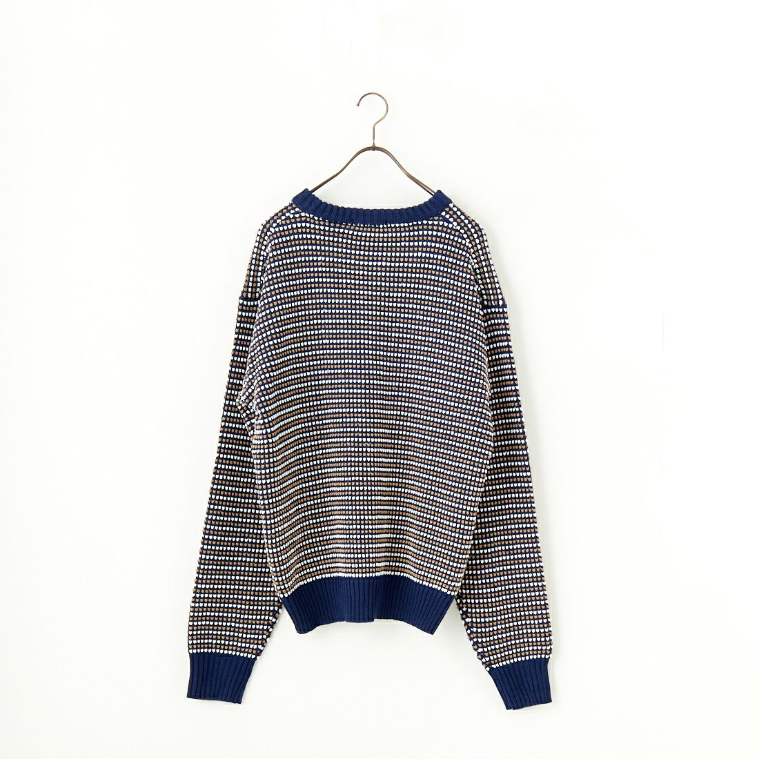 Noir Fabrik [ヌワールファブリック] ポップコーン編み クルーネックニット [NF-244-093] BLK