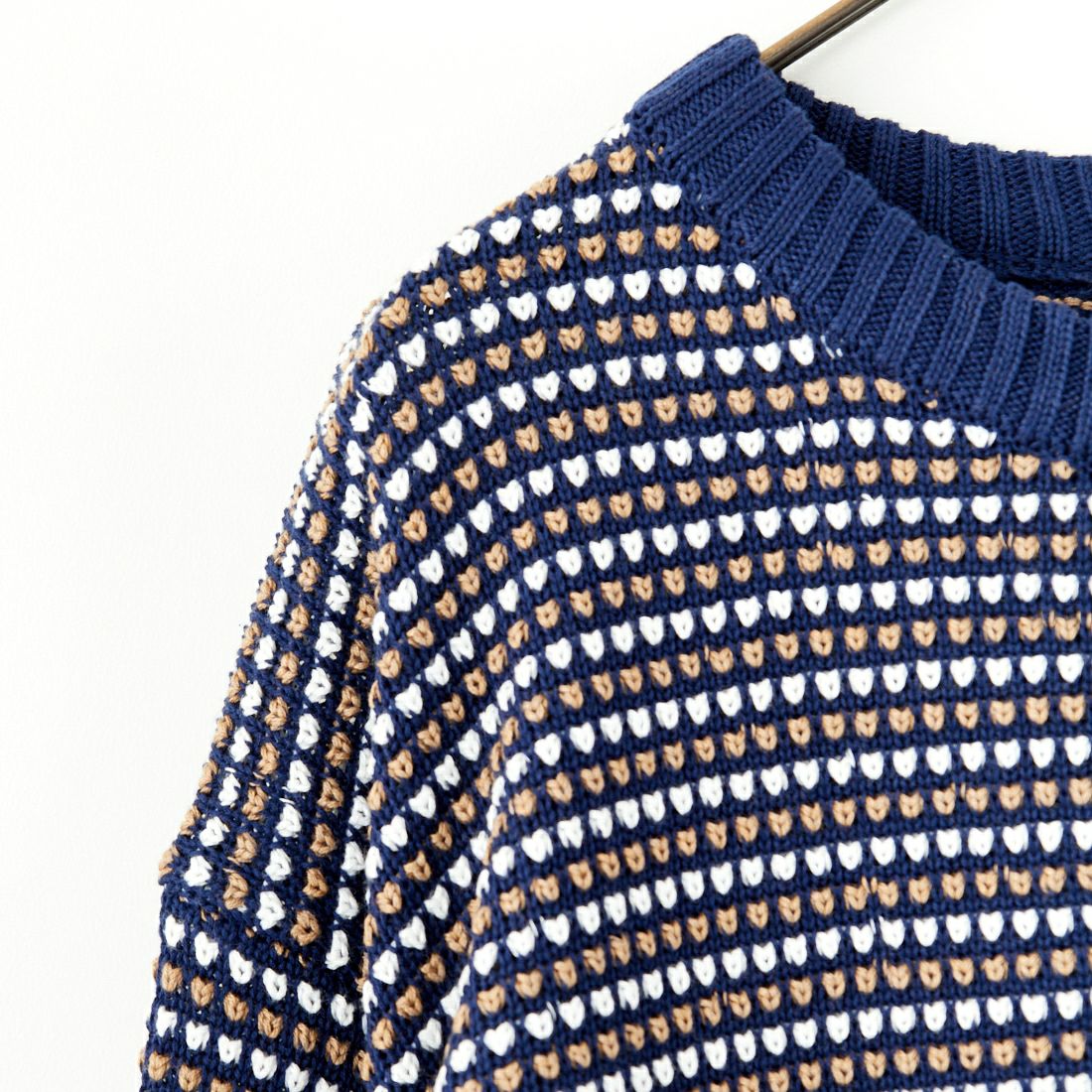 Noir Fabrik [ヌワールファブリック] ポップコーン編み クルーネックニット [NF-244-093] NVY