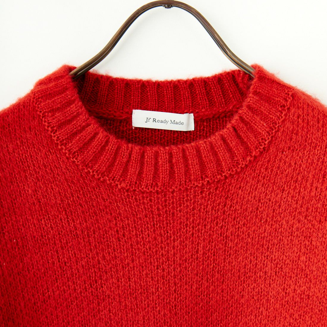 Jf Ready Made [ジェイエフレディメイド] ツートンクルーネックニット [723801] RED/BEG