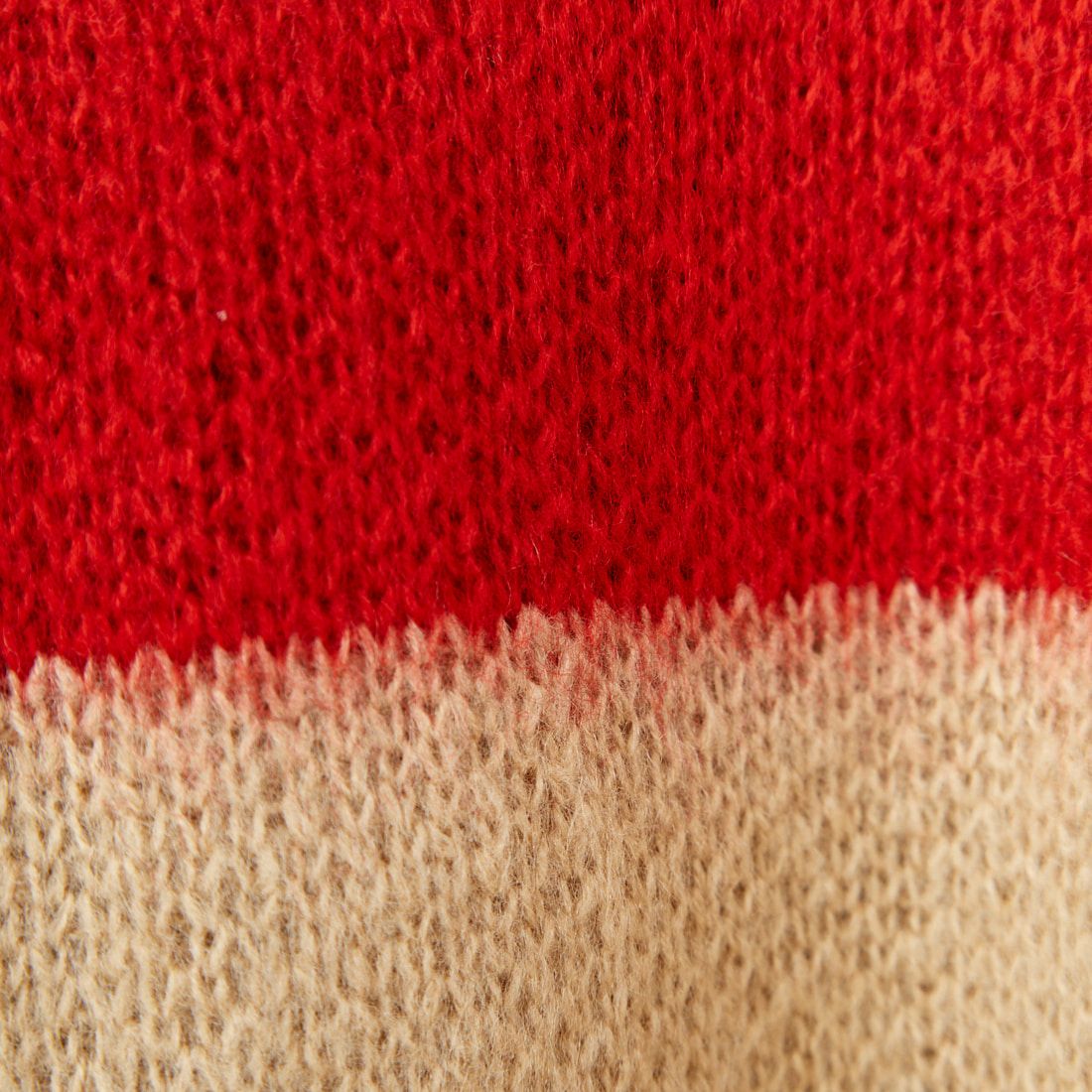 Jf Ready Made [ジェイエフレディメイド] ツートンクルーネックニット [723801] RED/BEG