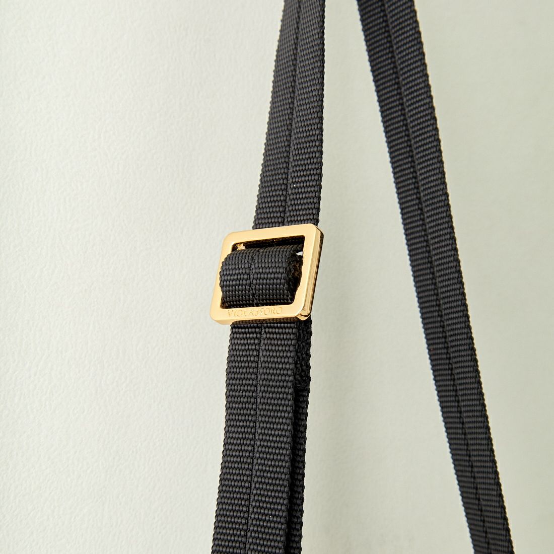 VIOLAd'ORO [ヴィオラドーロ] ノットハンドルナイロントートバッグ [V-2174] TAUPE/BLK