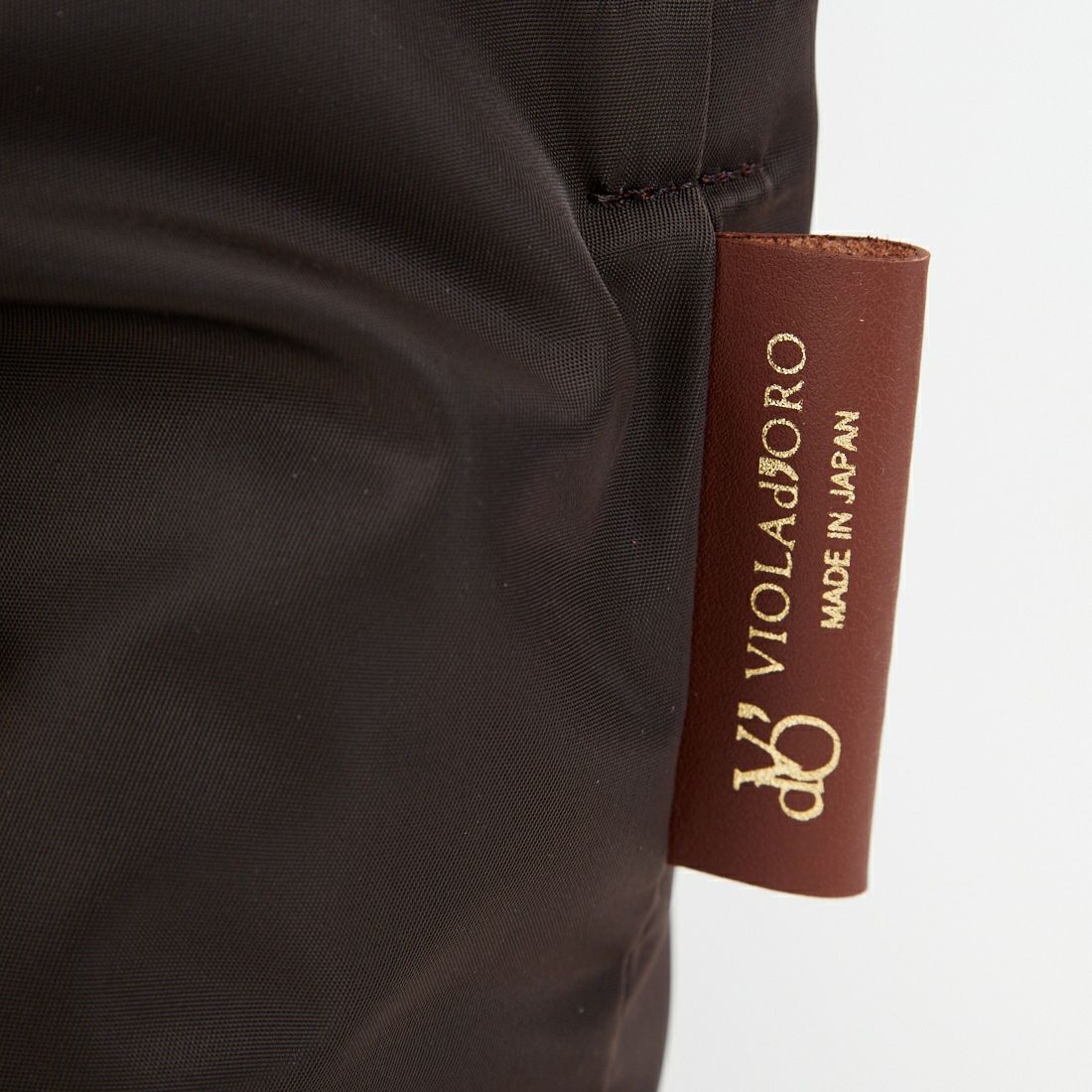 VIOLAd'ORO [ヴィオラドーロ] ノットハンドルナイロントートバッグ [V-2174] CHOCO/BRN