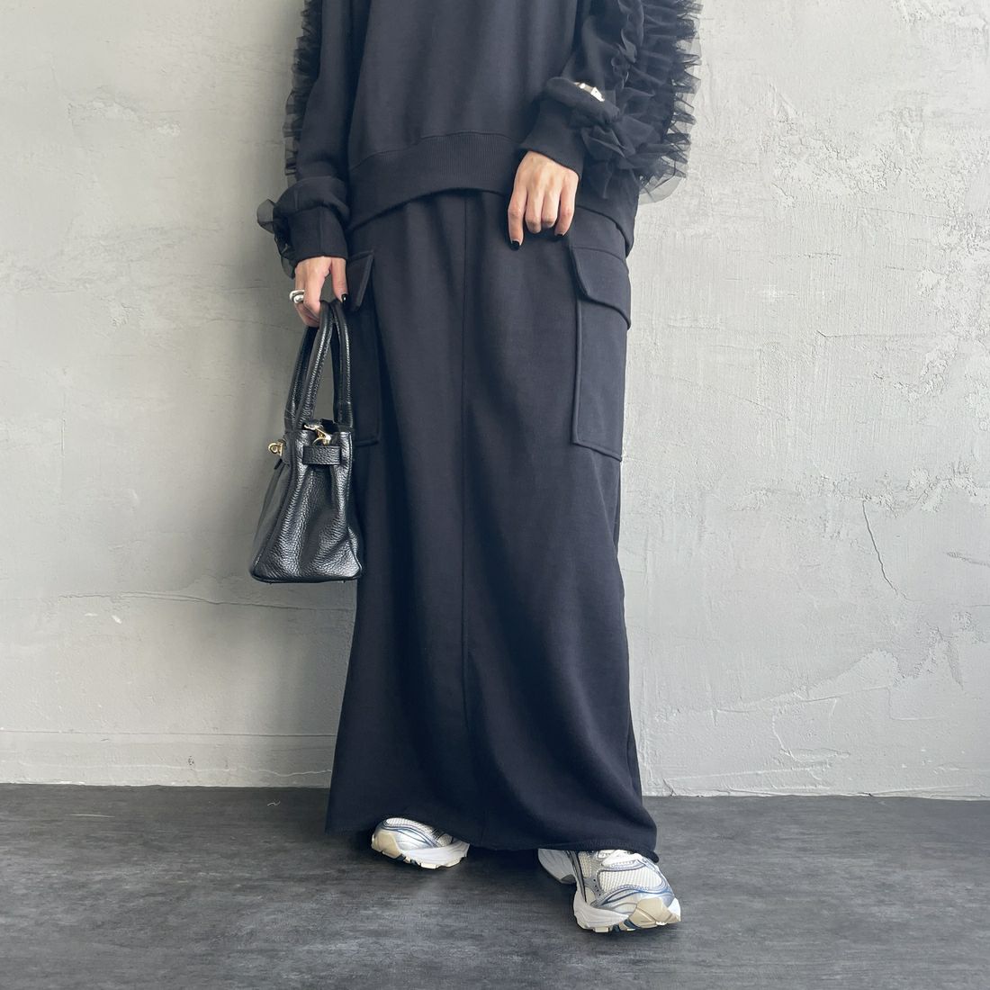 09 BLACK&&モデル身長：150cm 着用サイズ：F&&