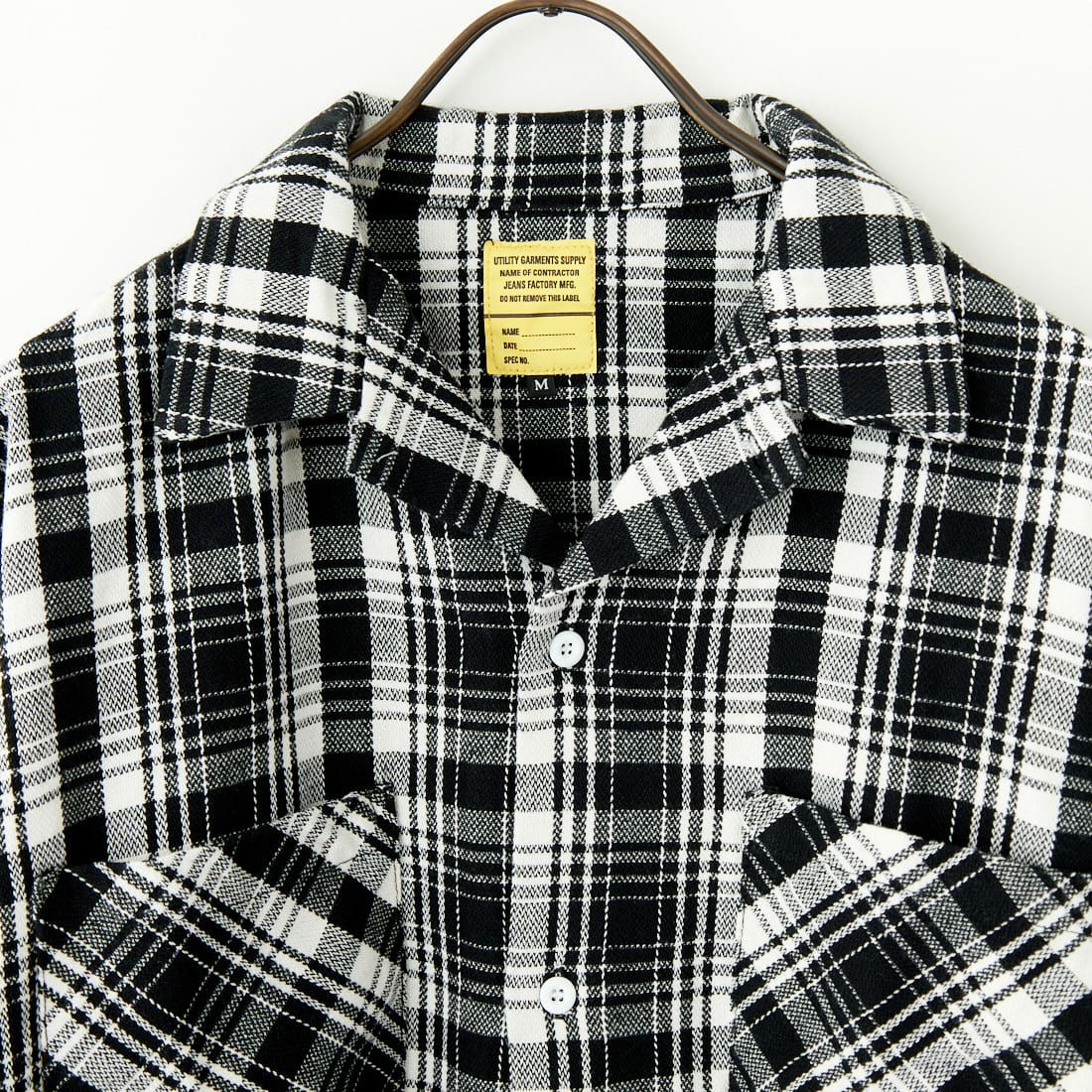 Jeans Factory Clothes [ジーンズファクトリークローズ] チェックグランジシャツ [JFC-244-090] BLACK