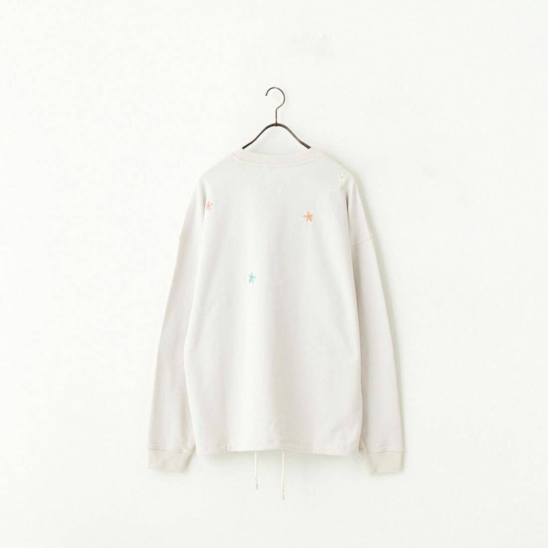 Jeans Factory Clothes [ジーンズファクトリークローズ] 裏毛フラワー刺繍ドロストスウェット [JFC-244-076] OFF
