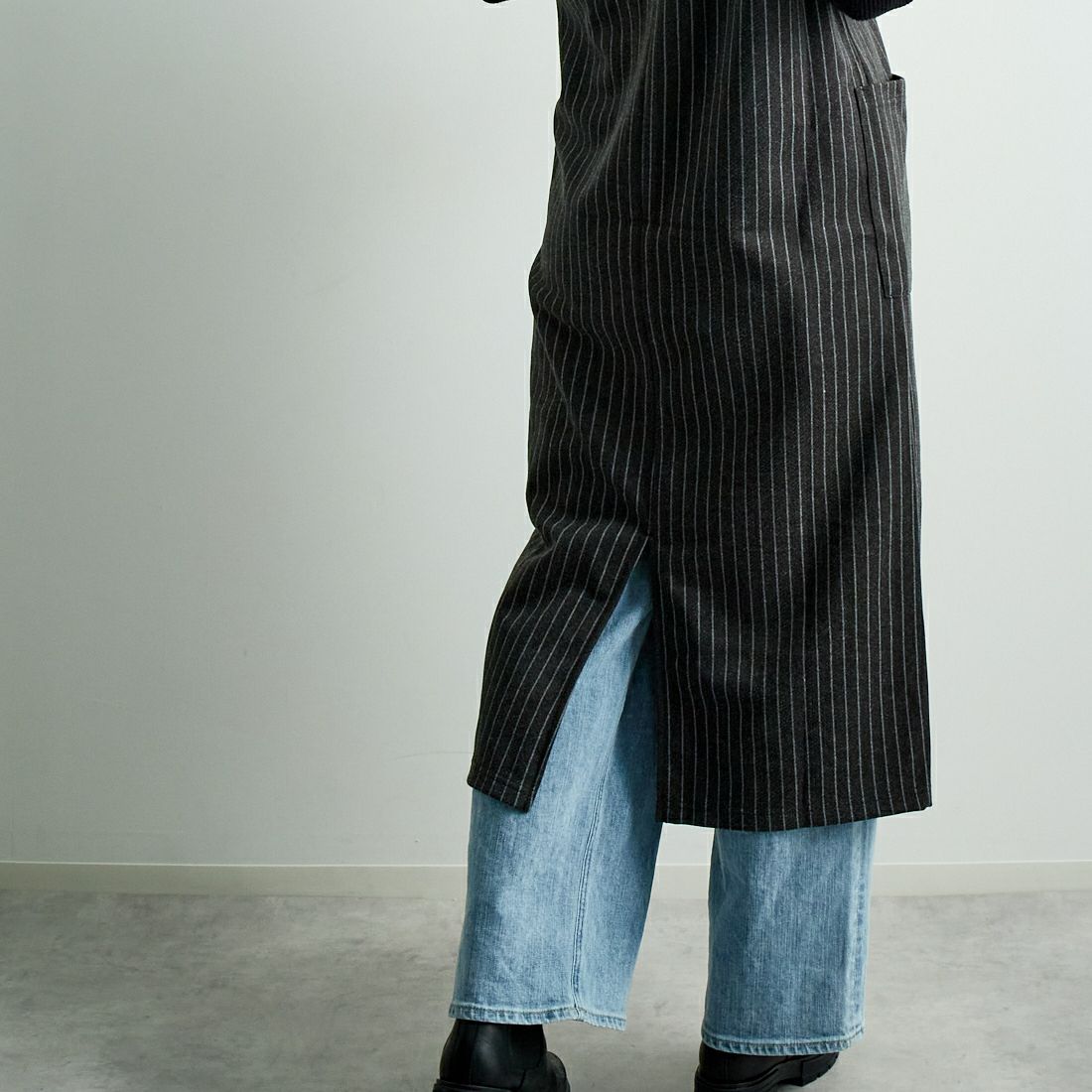 Jf Ready Made [ジェイエフレディメイド] Vネックワンピース [8544706-01] 14 ｸﾞﾚｰｽﾄﾗ