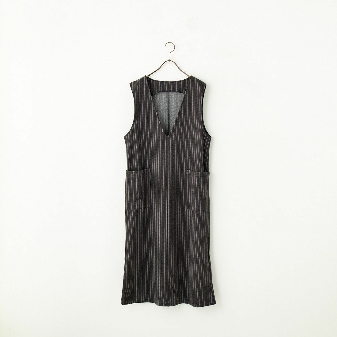 Jf Ready Made [ジェイエフレディメイド] Vネックワンピース [8544706-01] 14 ｸﾞﾚｰｽﾄﾗ