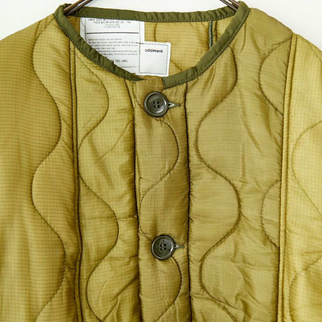 ODDMENT [オッドメント] キルティングロングコート [QUILTING-COAT] OLIVE