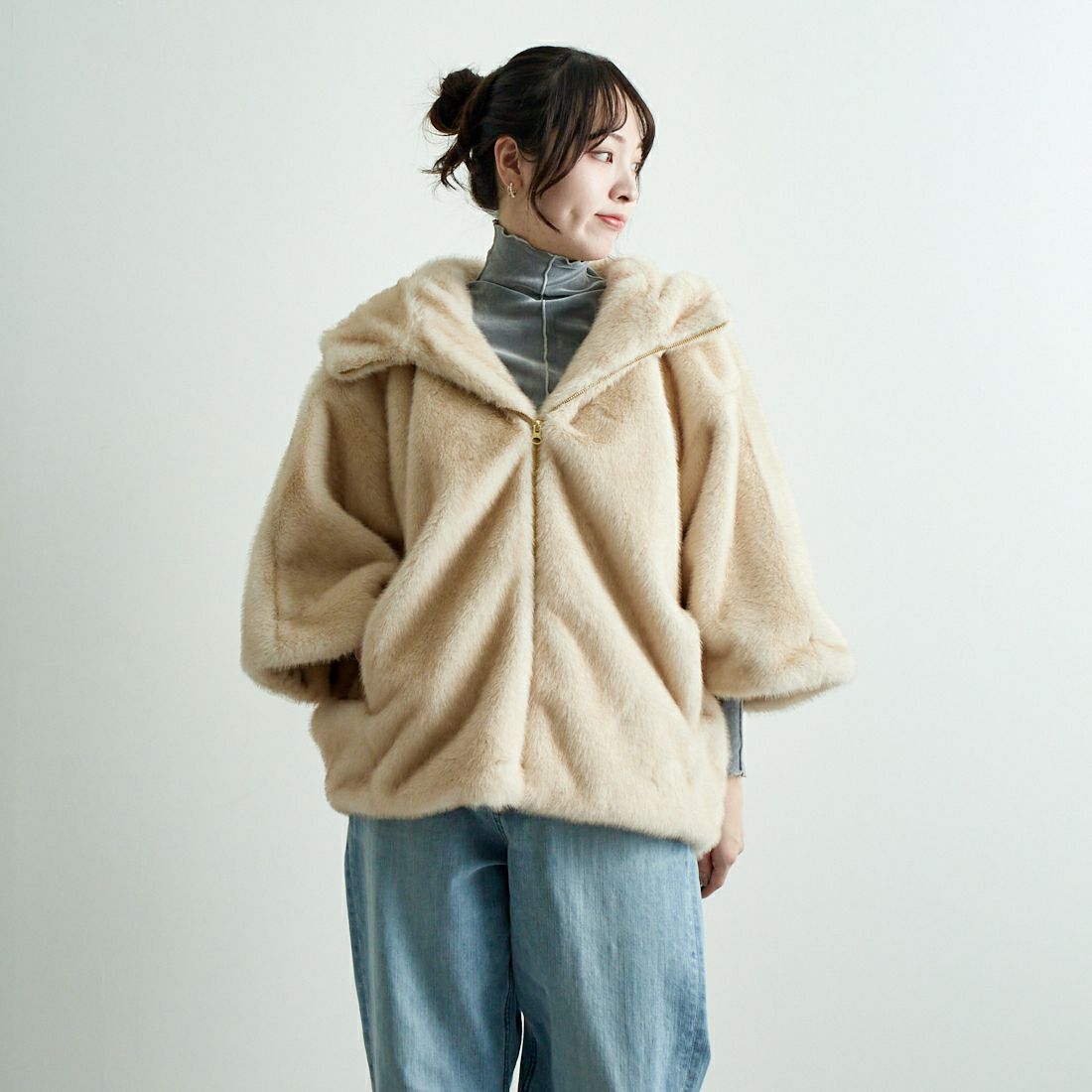 IVORY&&モデル身長：167cm 着用サイズ：F&&