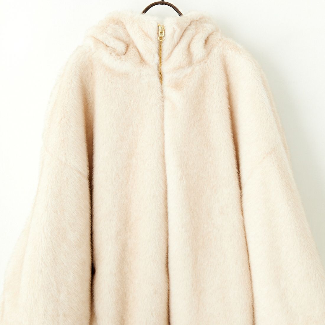 Jeans Factory Clothes [ジーンズファクトリークローズ] ミンク調ファーフードジャケット [VP-2219] IVORY