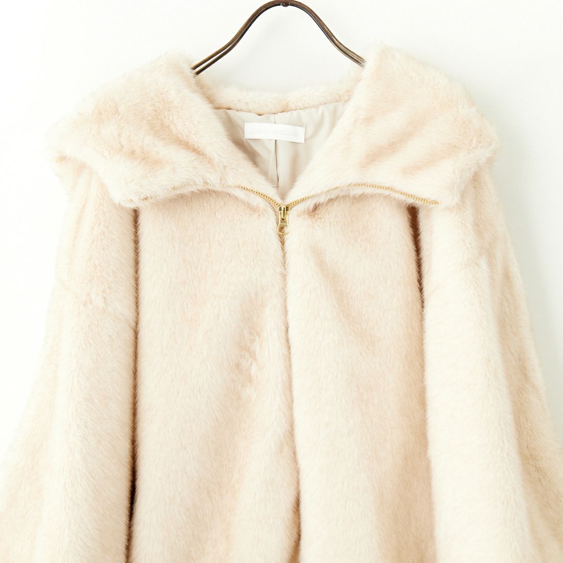 Jeans Factory Clothes [ジーンズファクトリークローズ] ミンク調ファーフードジャケット [VP-2219] IVORY