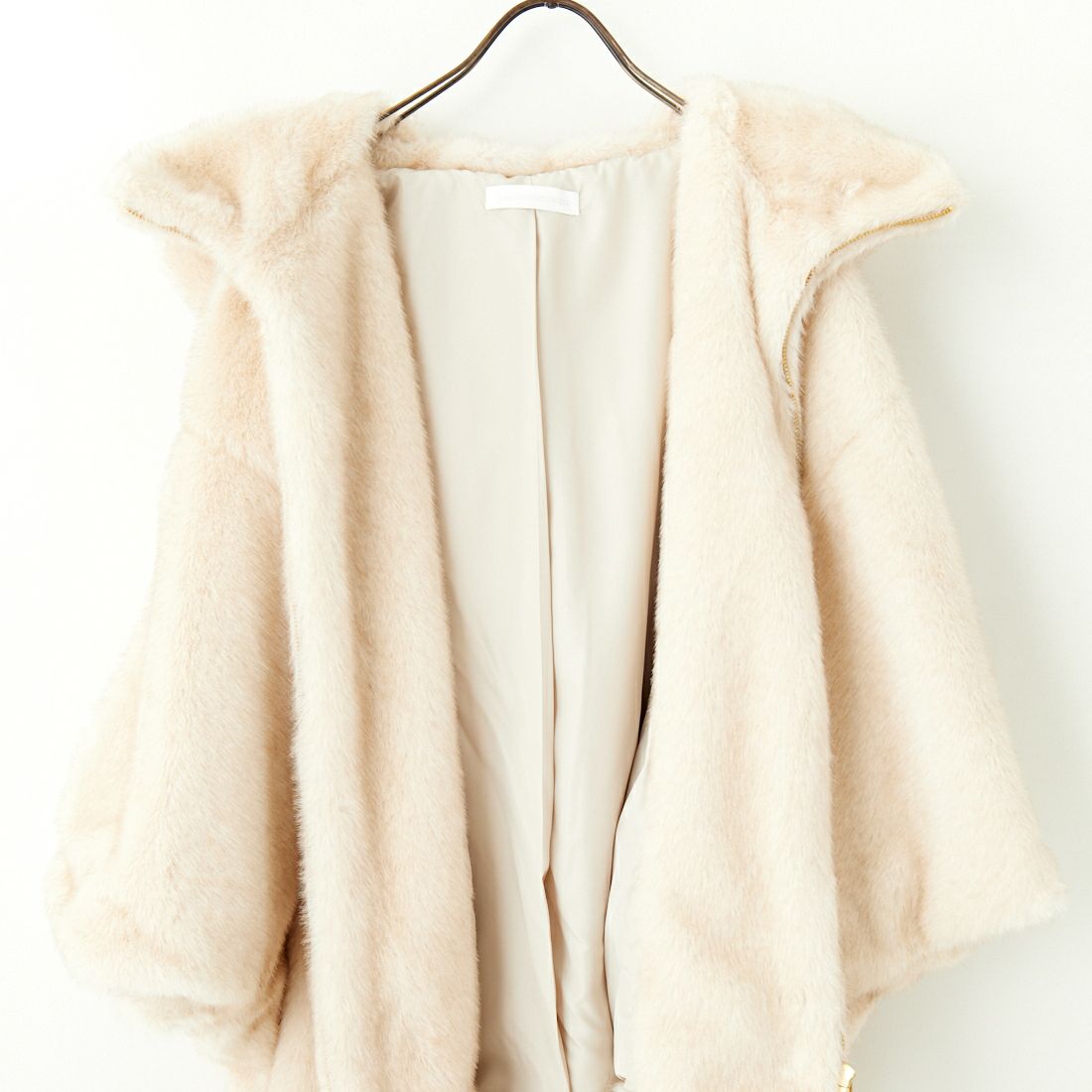 Jeans Factory Clothes [ジーンズファクトリークローズ] ミンク調ファーフードジャケット [VP-2219] IVORY