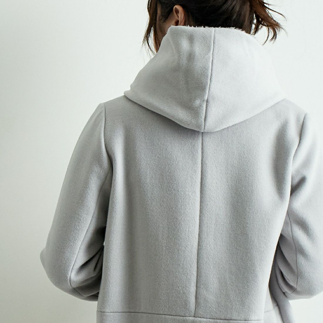 Jeans Factory Clothes [ジーンズファクトリークローズ] ウールカルゼコート [784804] 11 Lｸﾞﾚｰ &&モデル身長：167cm 着用サイズ：F&&