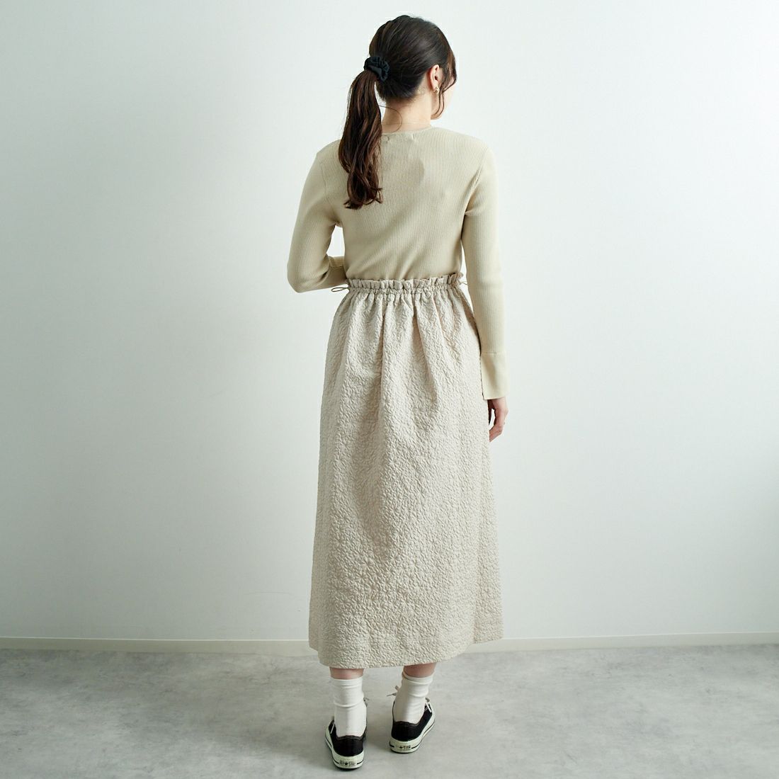 Jeans Factory Clothes [ジーンズファクトリークローズ] ニットエンボスドッキングワンピース [11243812] ｴｸﾘｭ