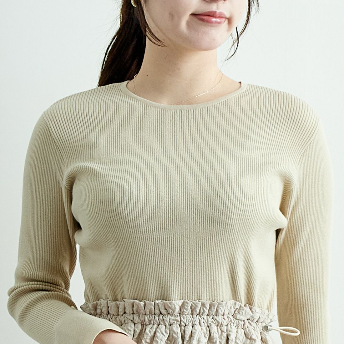 Jeans Factory Clothes [ジーンズファクトリークローズ] ニットエンボスドッキングワンピース [11243812] ｴｸﾘｭ