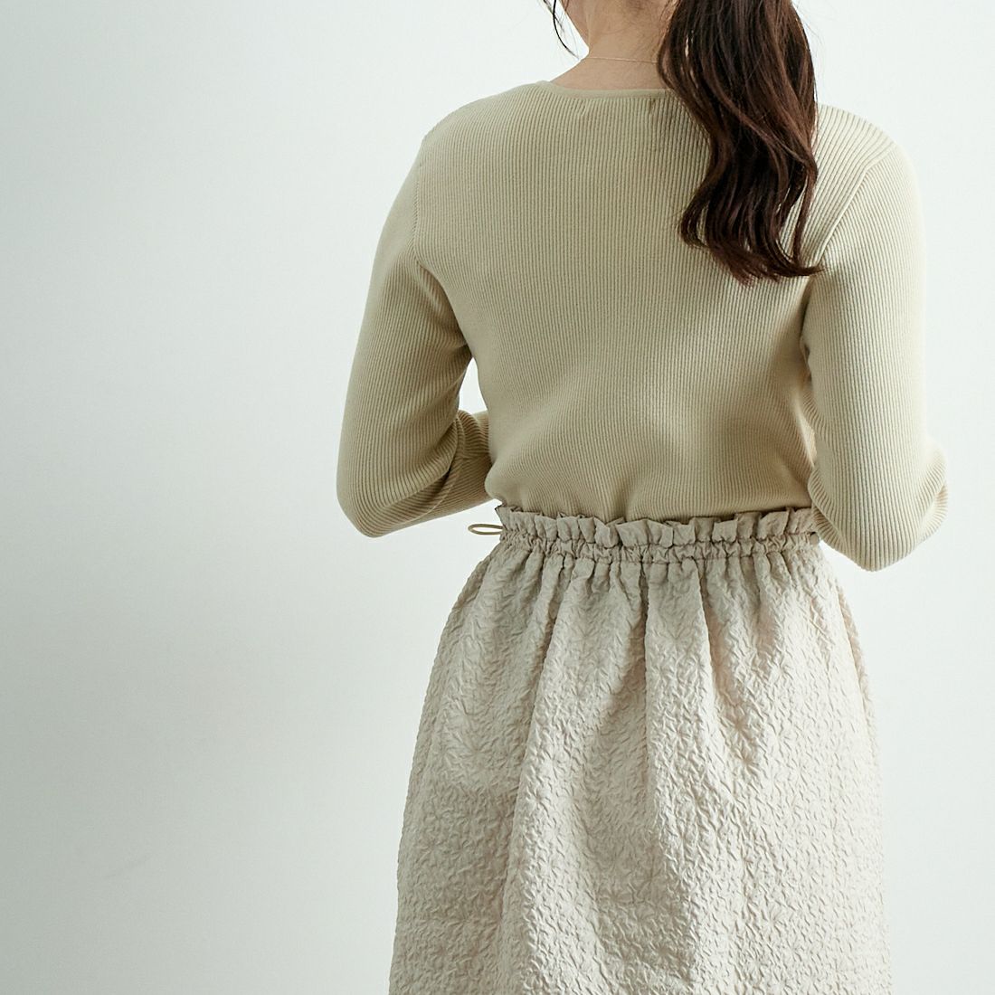 Jeans Factory Clothes [ジーンズファクトリークローズ] ニットエンボスドッキングワンピース [11243812] ｴｸﾘｭ