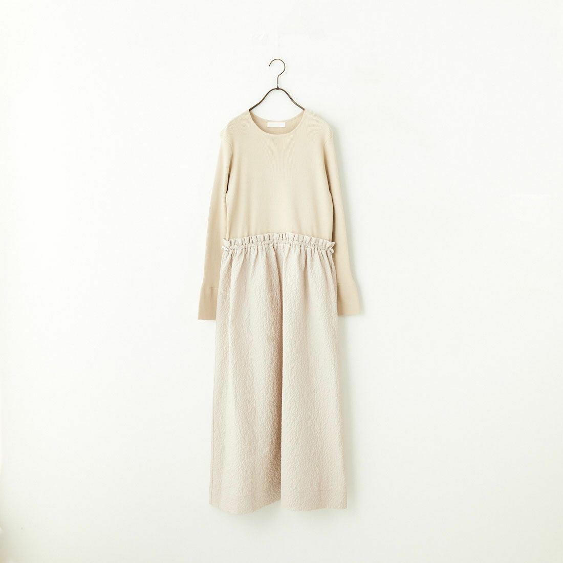 Jeans Factory Clothes [ジーンズファクトリークローズ] ニットエンボスドッキングワンピース [11243812] ｴｸﾘｭ