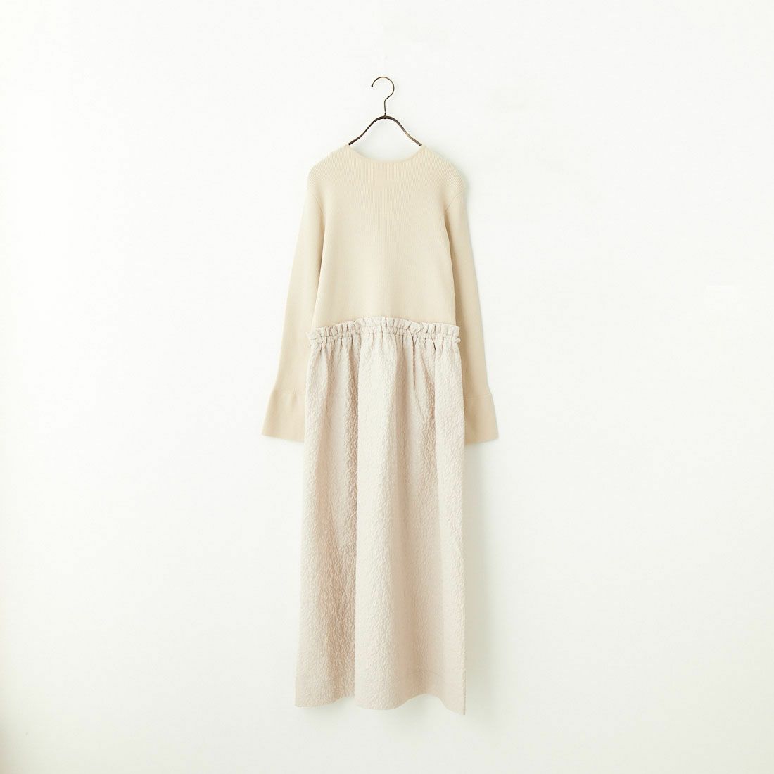 Jeans Factory Clothes [ジーンズファクトリークローズ] ニットエンボスドッキングワンピース [11243812] ｴｸﾘｭ