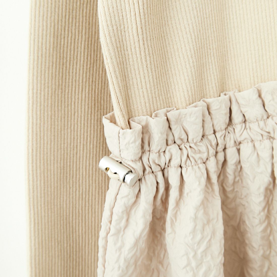 Jeans Factory Clothes [ジーンズファクトリークローズ] ニットエンボスドッキングワンピース [11243812] ｴｸﾘｭ