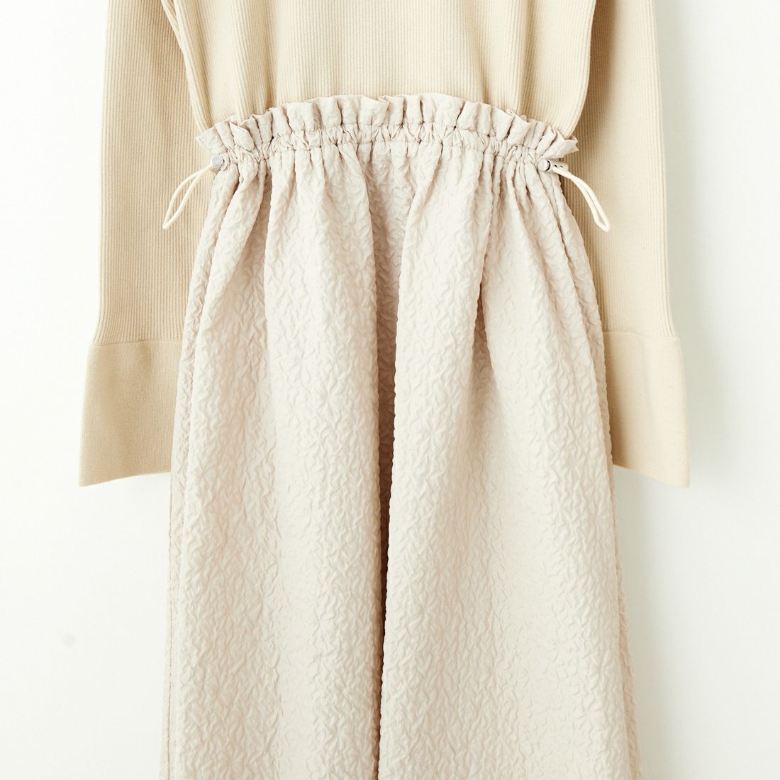 Jeans Factory Clothes [ジーンズファクトリークローズ] ニットエンボスドッキングワンピース [11243812] ｴｸﾘｭ