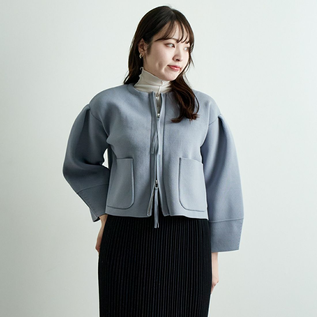 06 ｸﾞﾚｰ&&モデル身長：167cm 着用サイズ：F&&