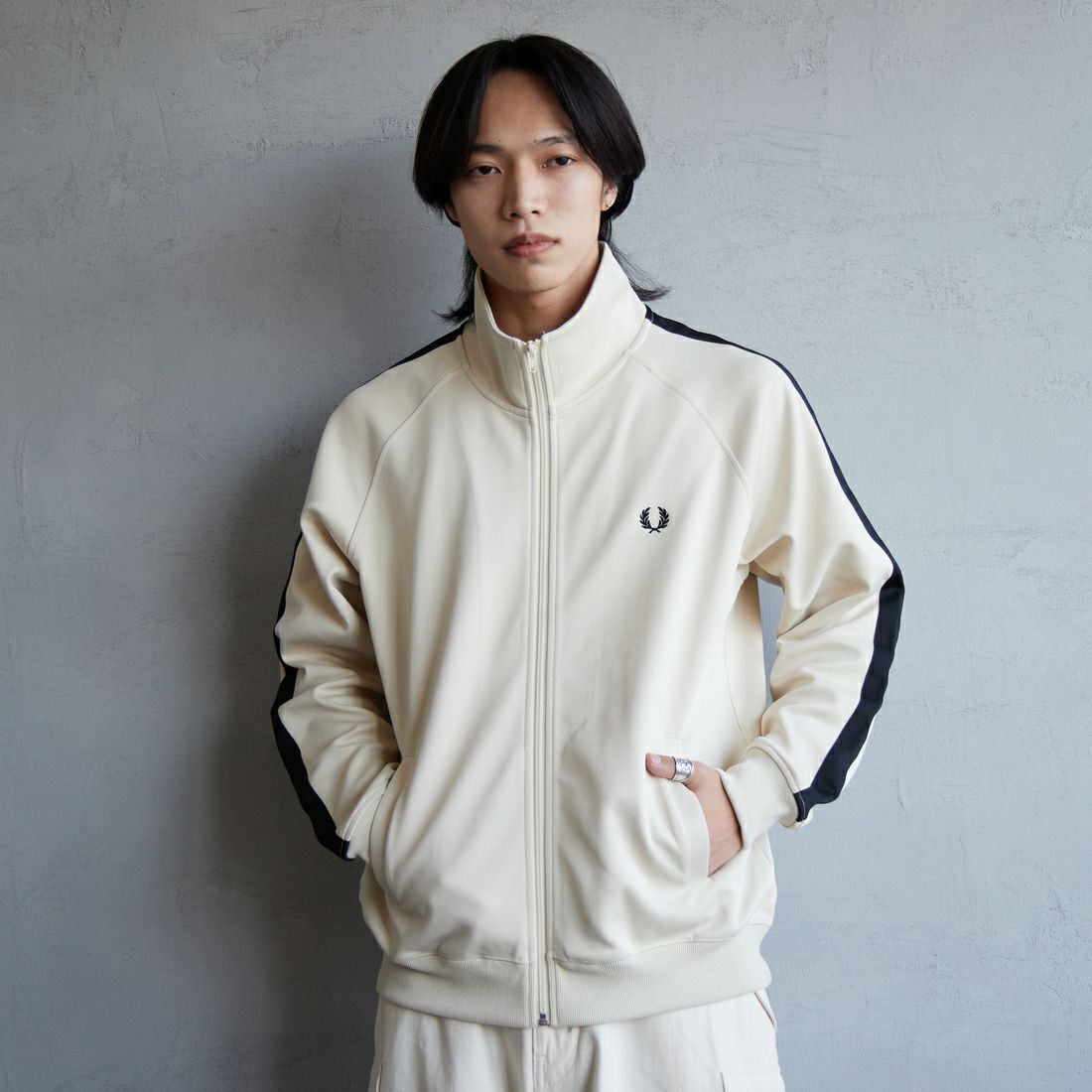 【予約商品】FRED PERRY [フレッドペリー] 別注 配色ライントラックジャケット [FPM-24A-025-JF]