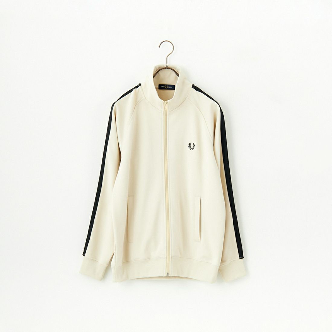 FRED PERRY [フレッドペリー] 別注 配色ライントラックジャケット [FPM-24A-025-JF] OAT/BLK