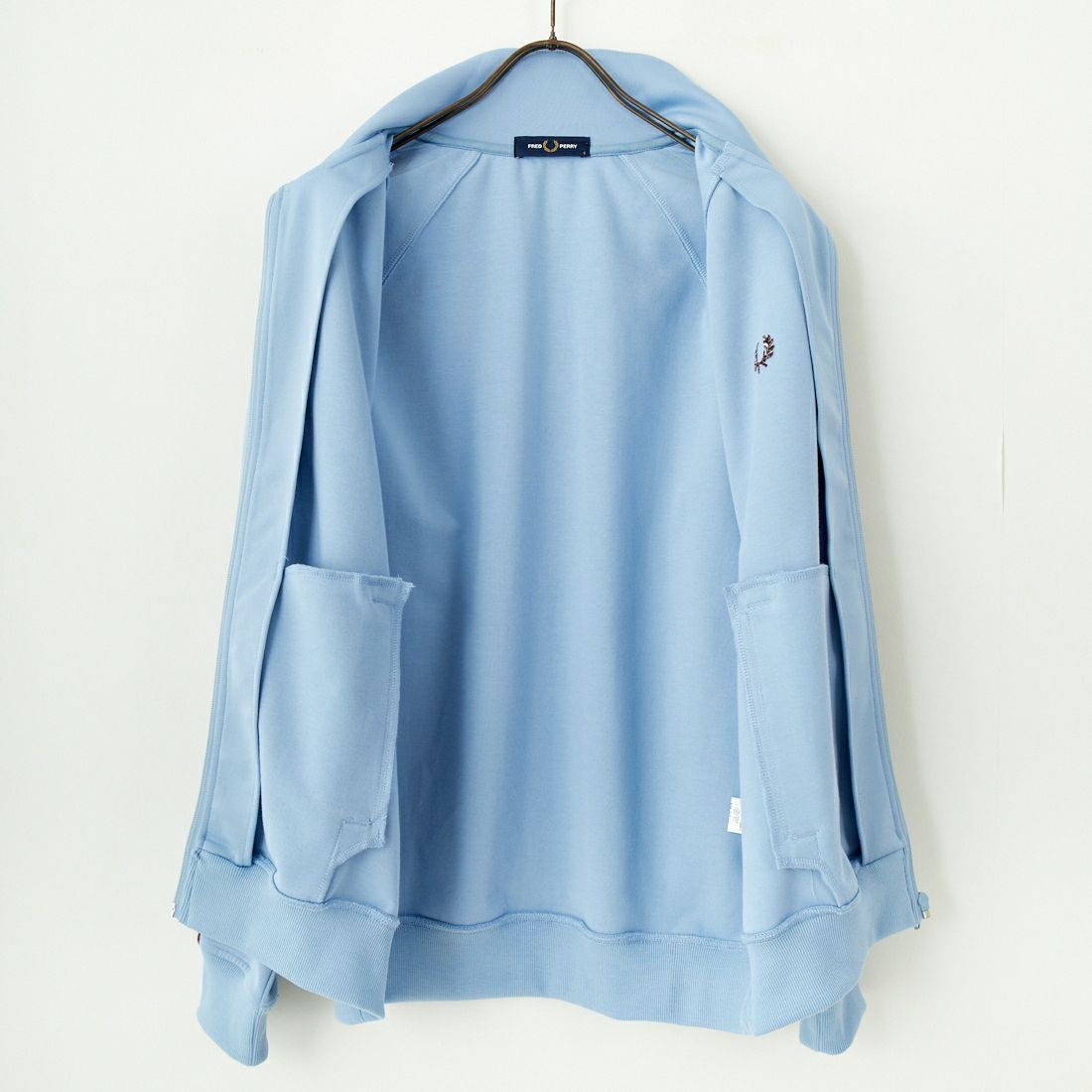FRED PERRY [フレッドペリー] 別注 配色ライントラックジャケット [FPM-24A-025-JF] SKY/OXBLOO