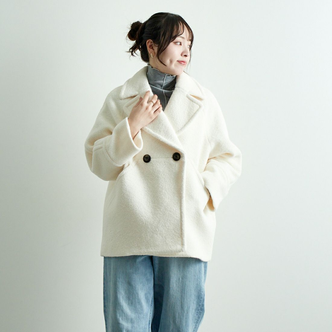 02 ｵﾌ&&モデル身長：167cm 着用サイズ：F&&