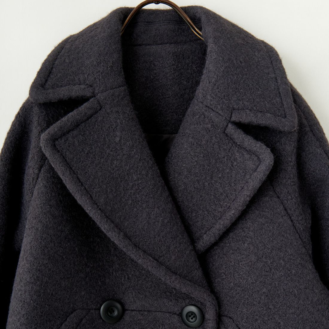 Jeans Factory Clothes [ジーンズファクトリークローズ] ライトウェーブニットショートPコート [8920574-00] 13 ﾁｬｺｰﾙ