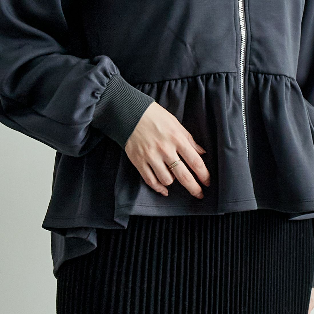 Jeans Factory Clothes [ジーンズファクトリークローズ] ダンボールニットスタンドブルゾン [7645518] C.GRAY