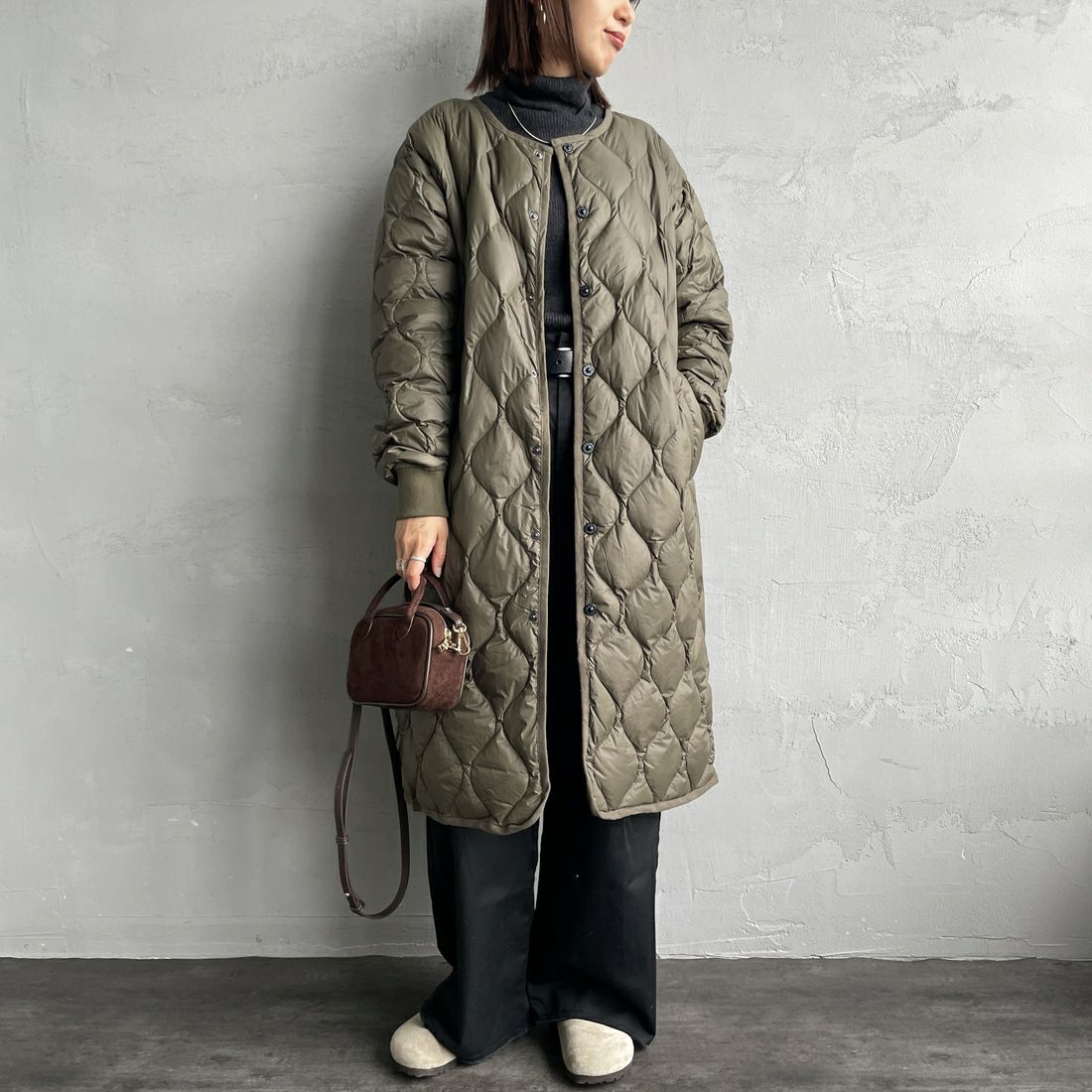 D.OLIVE&&モデル身長：159cm 着用サイズ：L&&