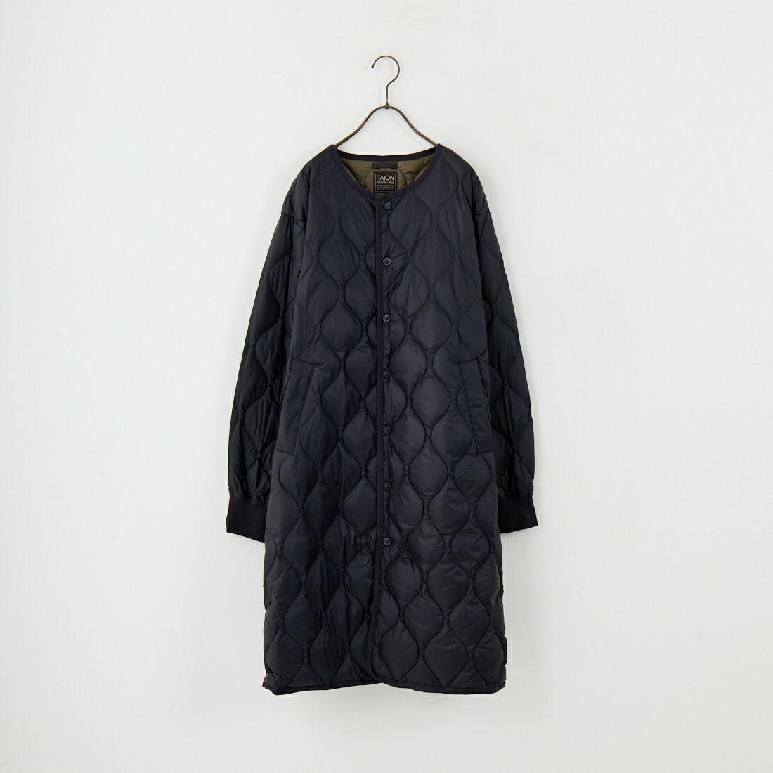 TAION [タイオン] MILITARY ソフトシェル オーバーサイズダウンコート [TAION-W104LSBPML-1-L] BLACK