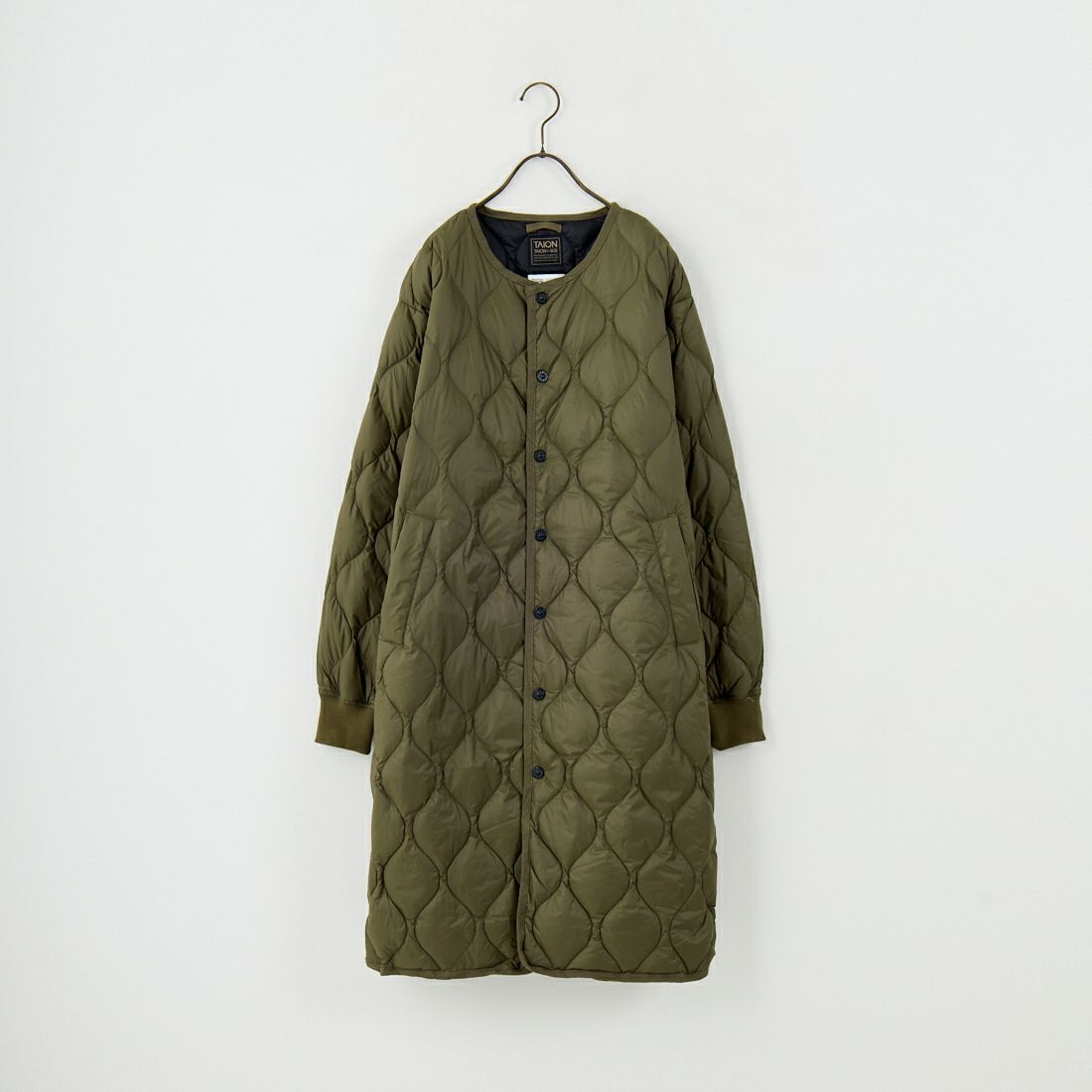 TAION [タイオン] MILITARY ソフトシェル オーバーサイズダウンコート [TAION-W104LSBPML-1-L] D.OLIVE