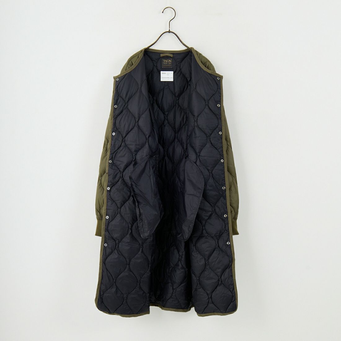 TAION [タイオン] MILITARY ソフトシェル オーバーサイズダウンコート [TAION-W104LSBPML-1-L] D.OLIVE