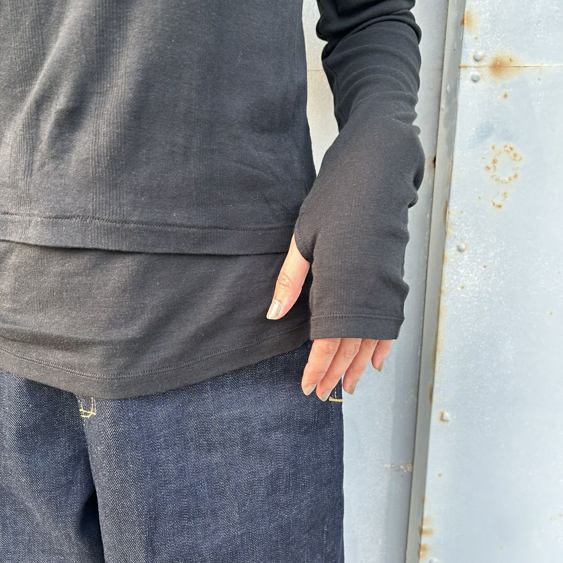 Robert P.Miller [ロバートピーミラー] 別注 2ピース タンクトップレイヤードシアーカットソー [RM251-1151IN-JF] BLACK