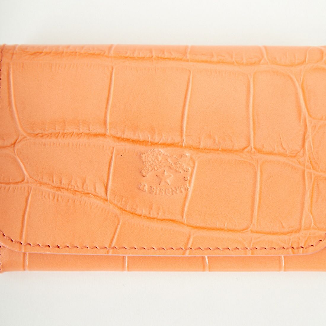 IL BISONTE [イルビゾンテ] クロコ エンボスドレザーカードケース [5402305593] 62 SALMONE