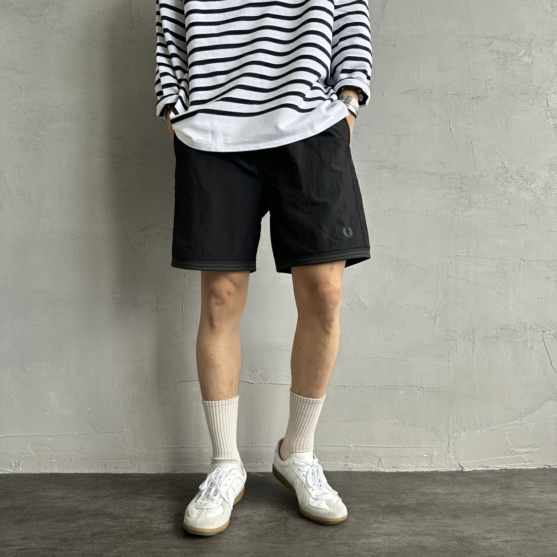 BLK/GRN&&モデル身長：179cm 着用サイズ：M&&