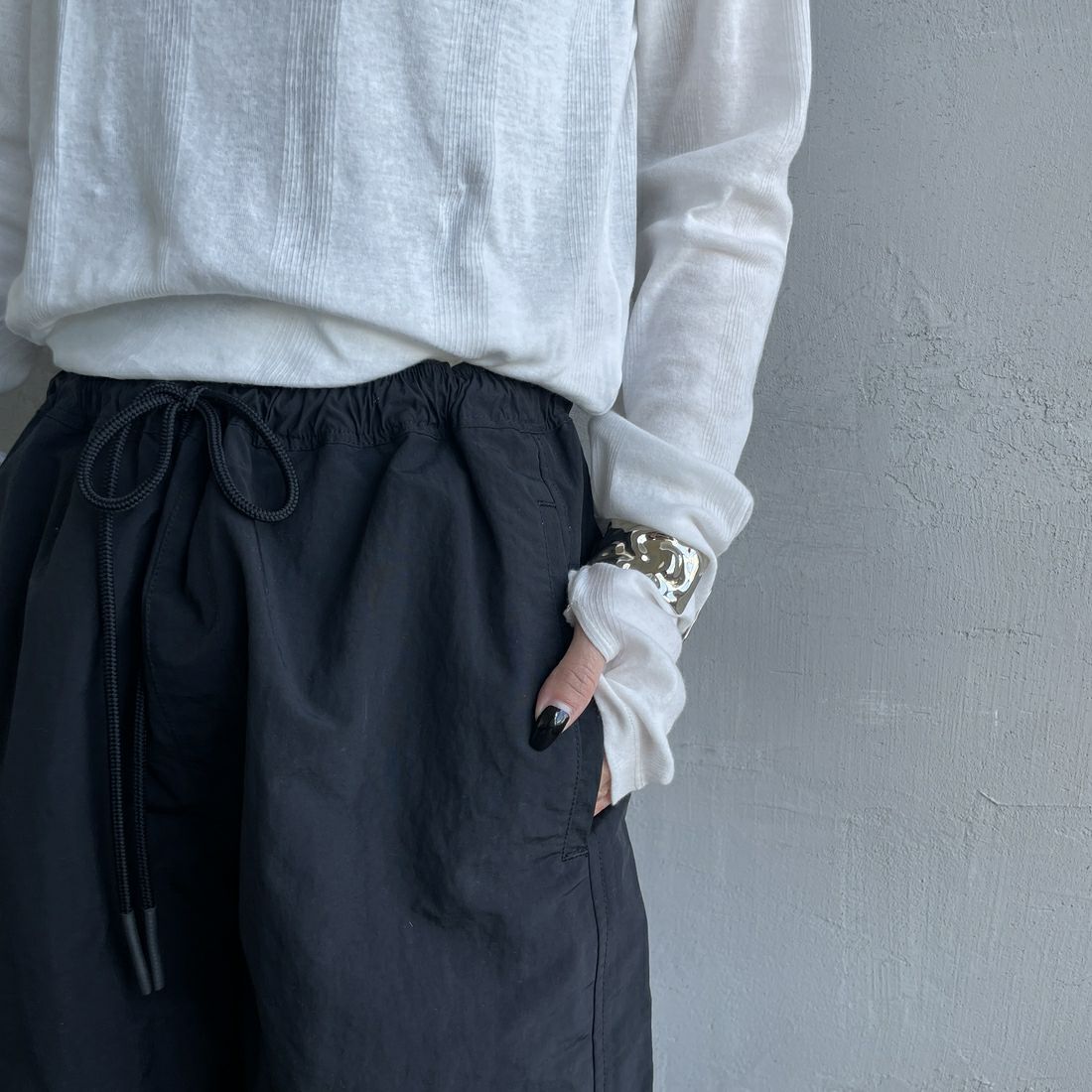 FRED PERRY [フレッドペリー] 別注 ワンポイントロゴ刺繍ショートパンツ [FPM-25S-001-JF] BLK/GRN