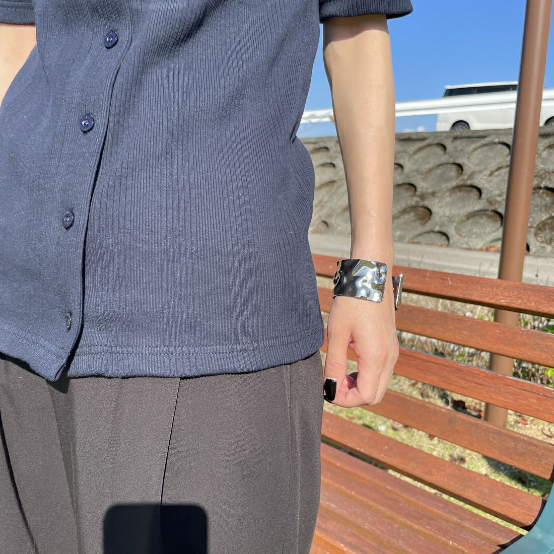 FRED PERRY [フレッドペリー] 別注 ツインティップライン リブポロシャツ [FPW-25S-009-JF] NVY/OAT