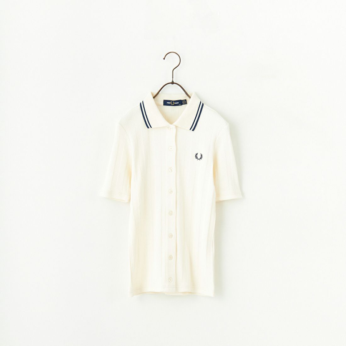 FRED PERRY [フレッドペリー] 別注 ツインティップライン リブポロシャツ [FPW-25S-009-JF] ECR/BLU