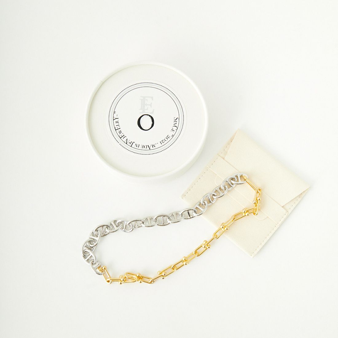 EO [イオ] 2トーンチェーンネックレス [EO25SS-07] GD/SV