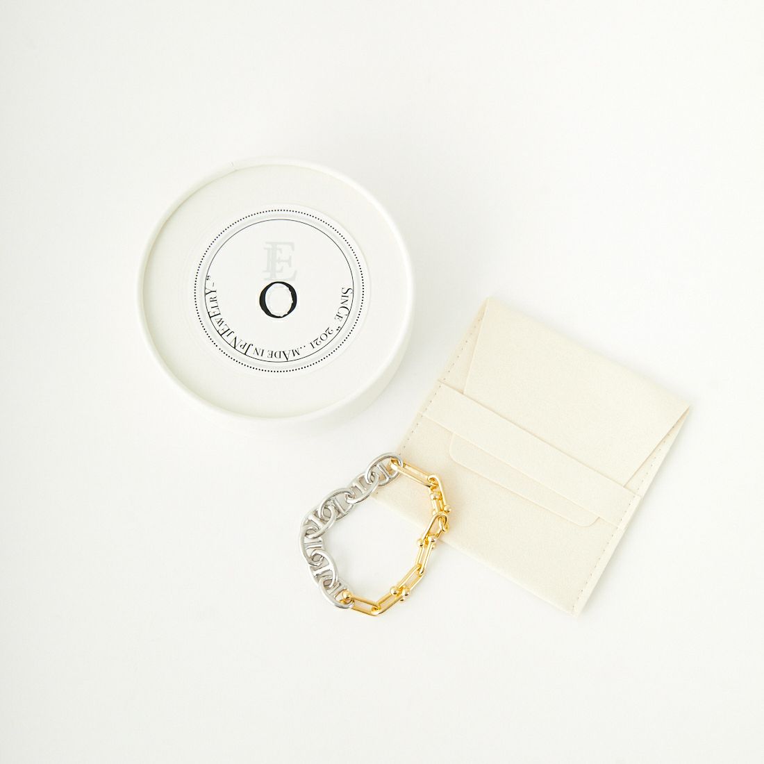 EO [イオ] 2トーンチェーンブレスレット [EO25SS-08] GD/SV